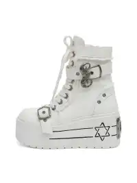 GURURU | Punk Platform Canvas Ankle Boots