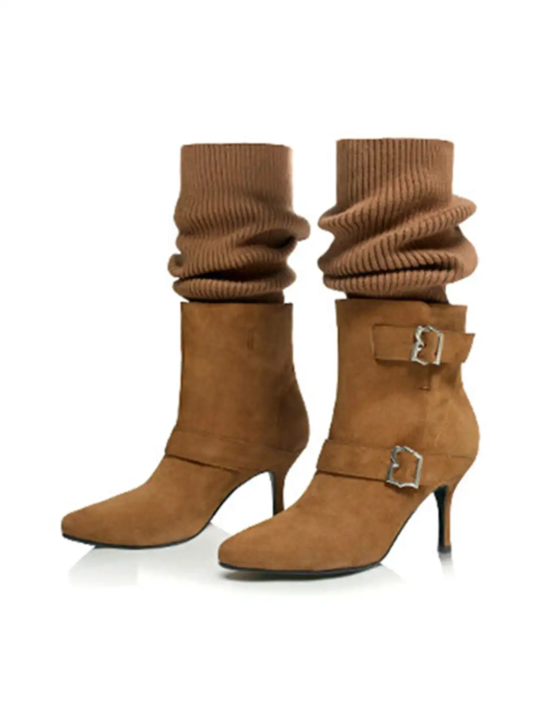UnicornBlood | Slip-On Cow Suede Pointed-Toe Boots