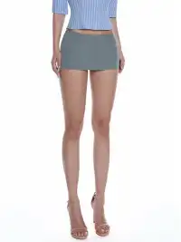 LIAN | Minimalist Gray Mini Skirt