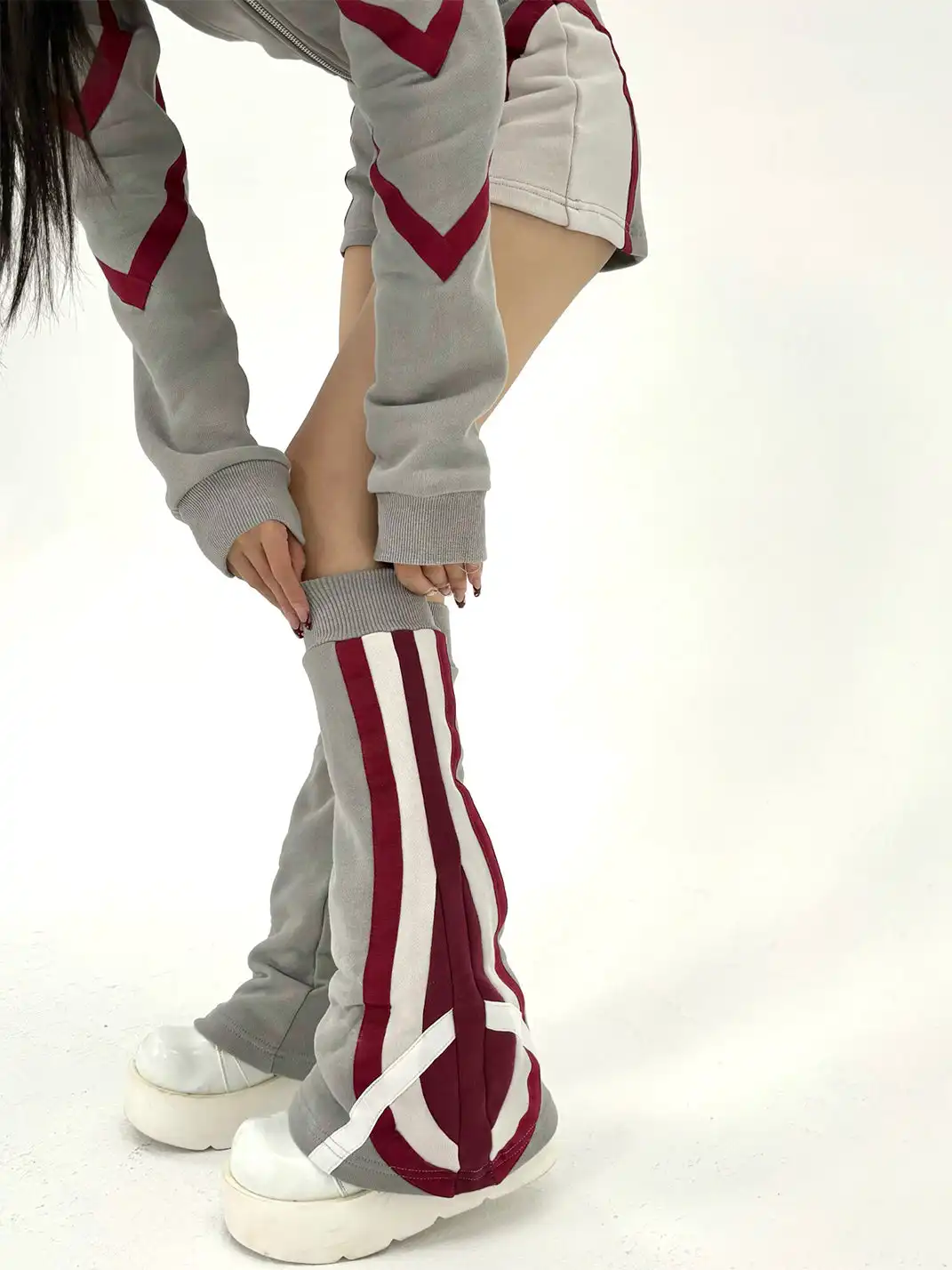 ONNASENSHI | Color Block Zip Front Hoodie + Shorts