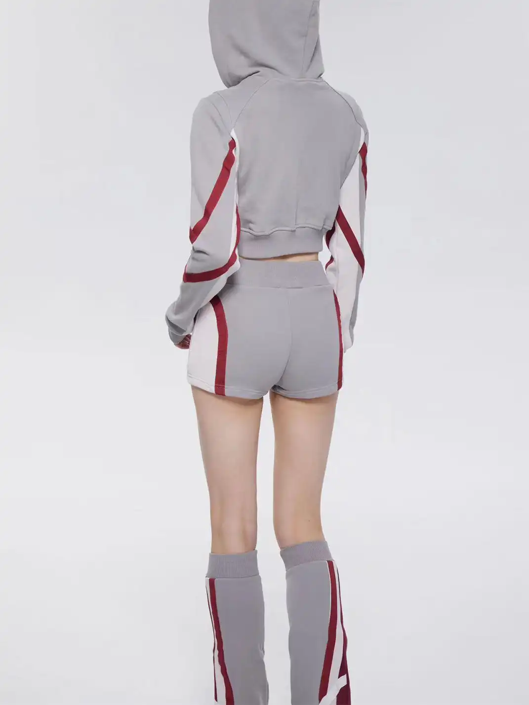 ONNASENSHI | Color Block Zip Front Hoodie + Shorts