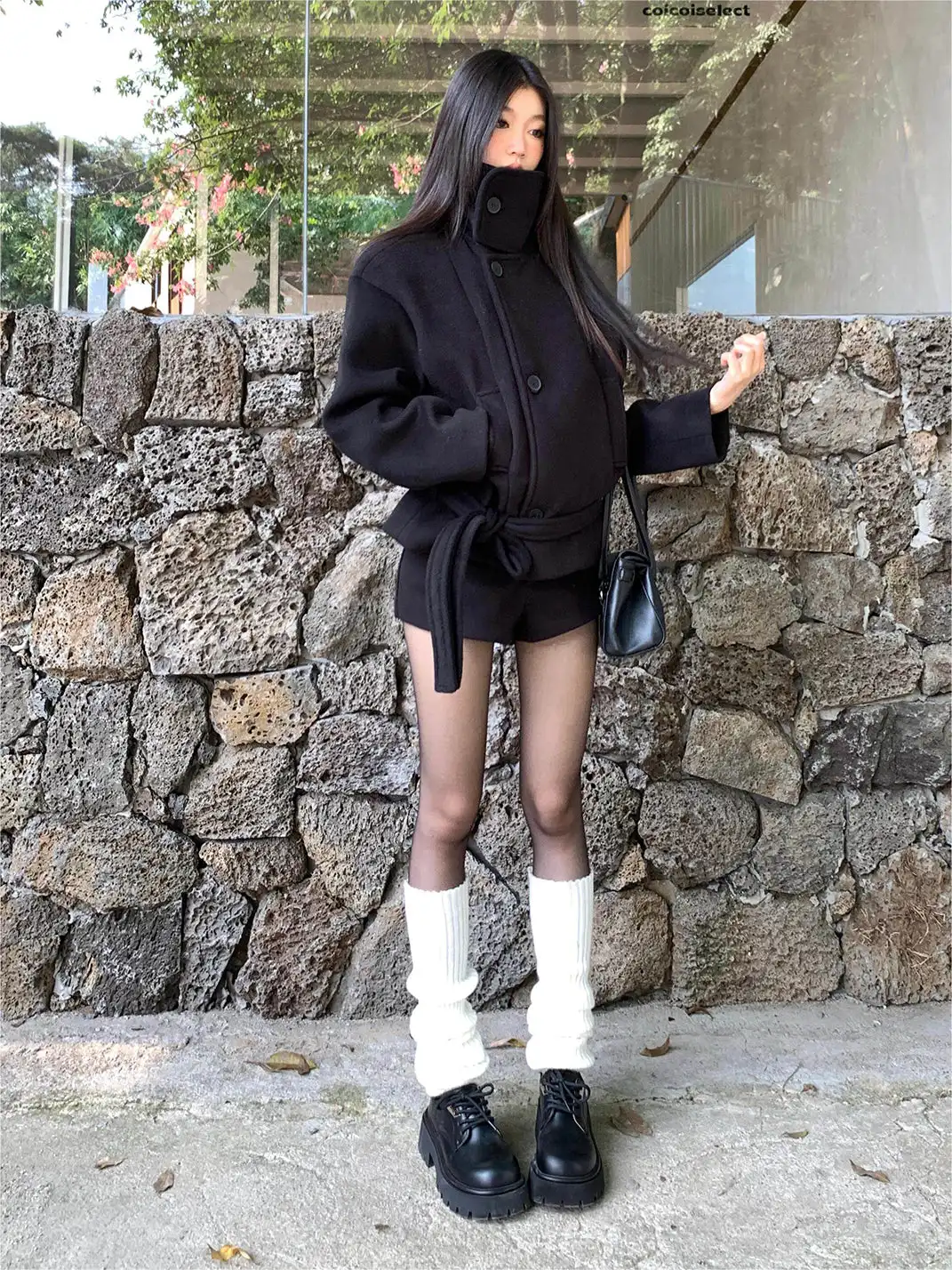 Mooreyu | Black Platform Loafers