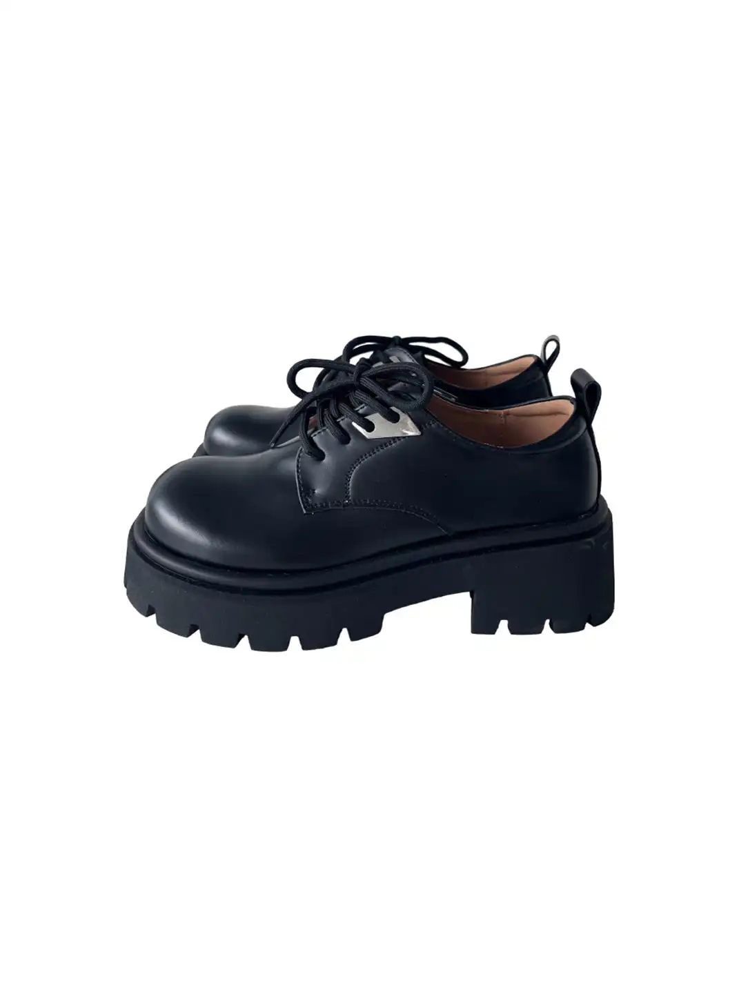 Mooreyu | Black Platform Loafers