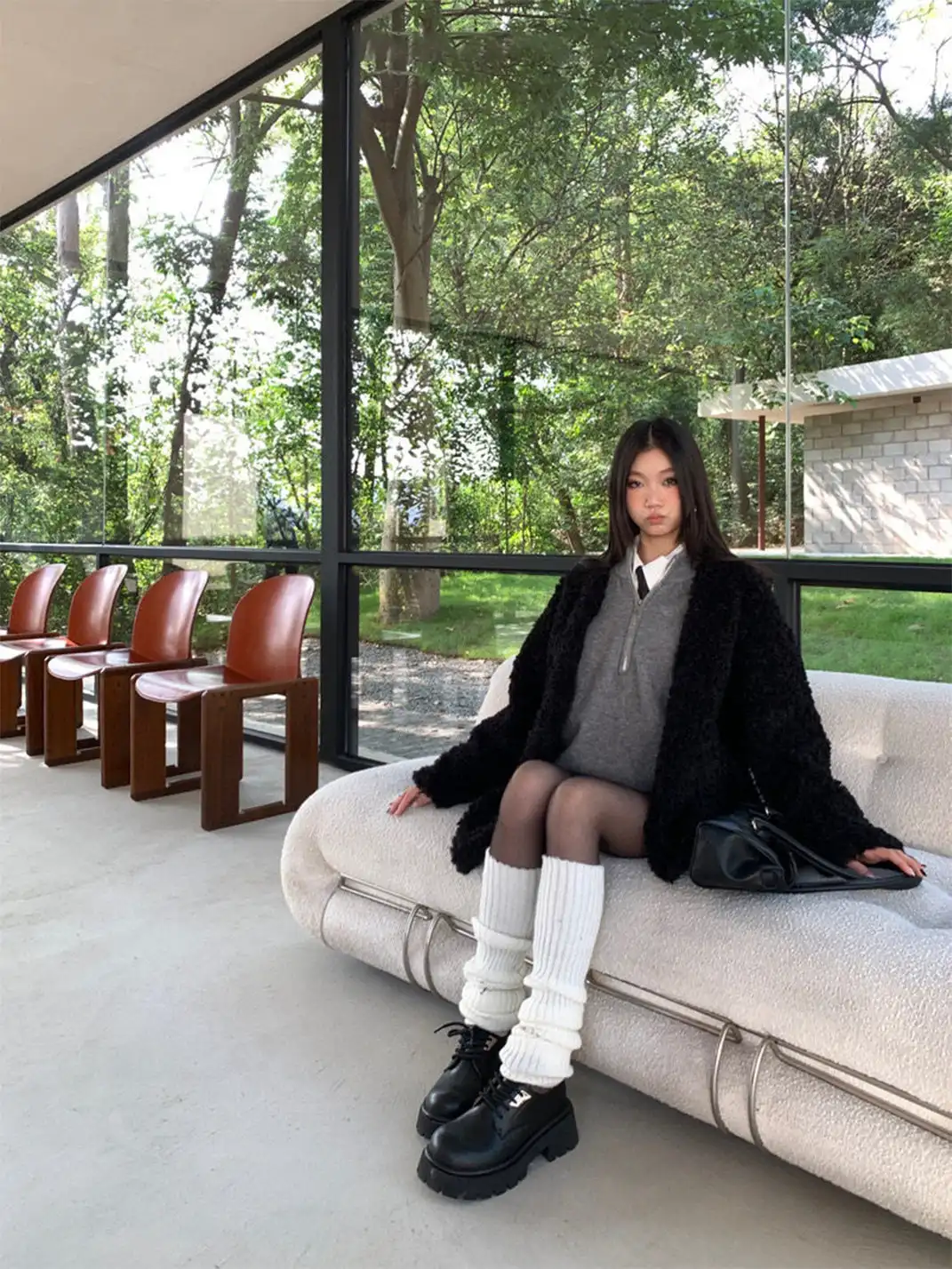 Mooreyu | Black Platform Loafers