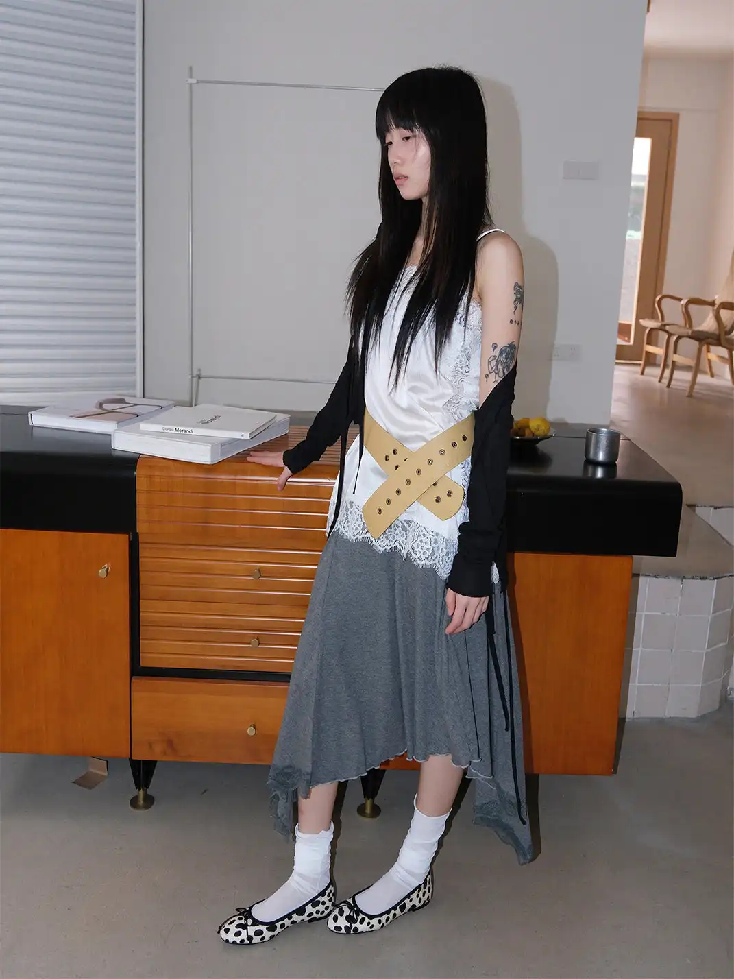 Mooreyu | Polka Dot Bow Mary Jane Shoes