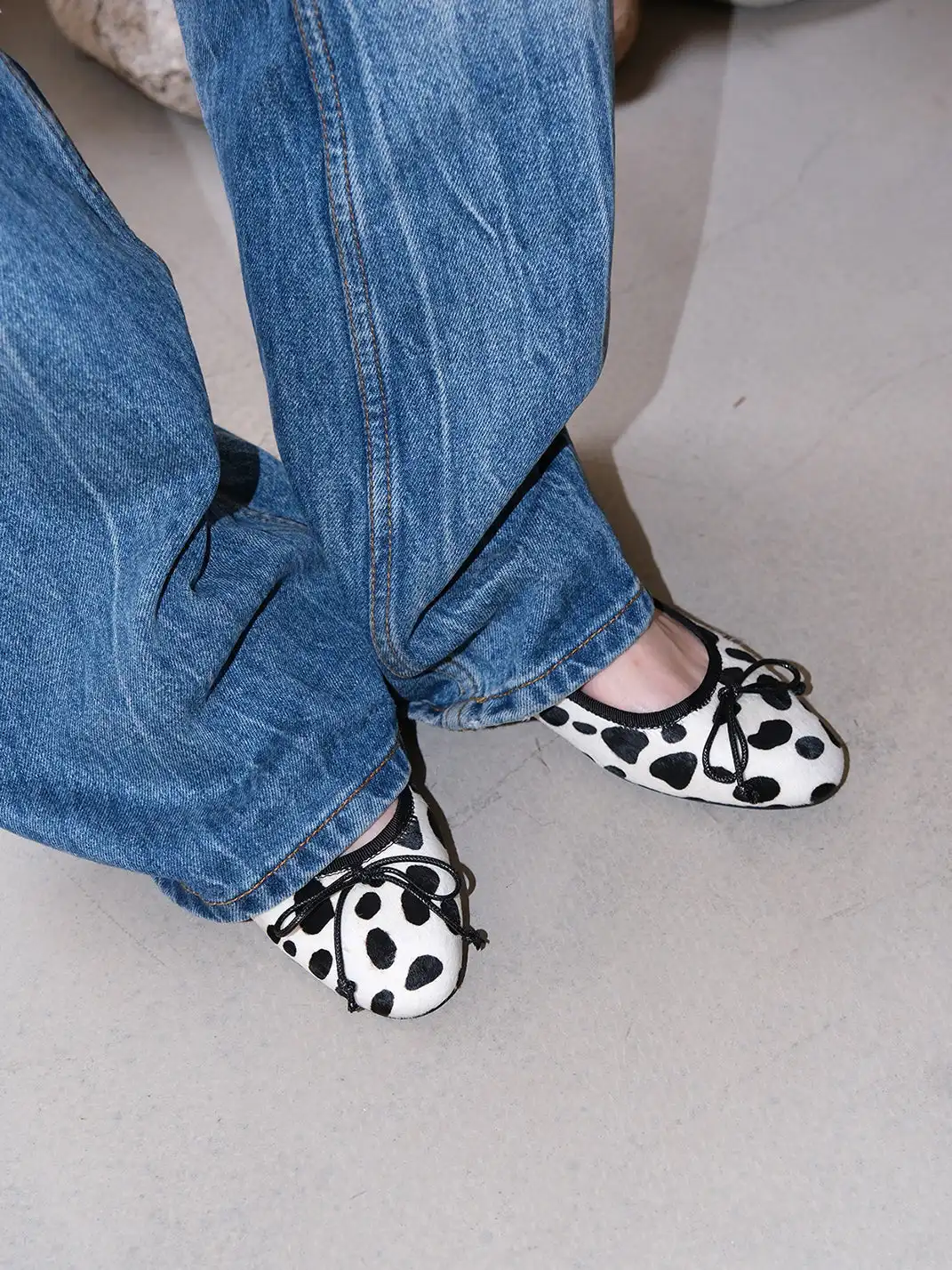 Mooreyu | Polka Dot Bow Mary Jane Shoes