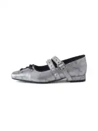 Mooreyu | Square-Toed Low-Cut Flat Shoes