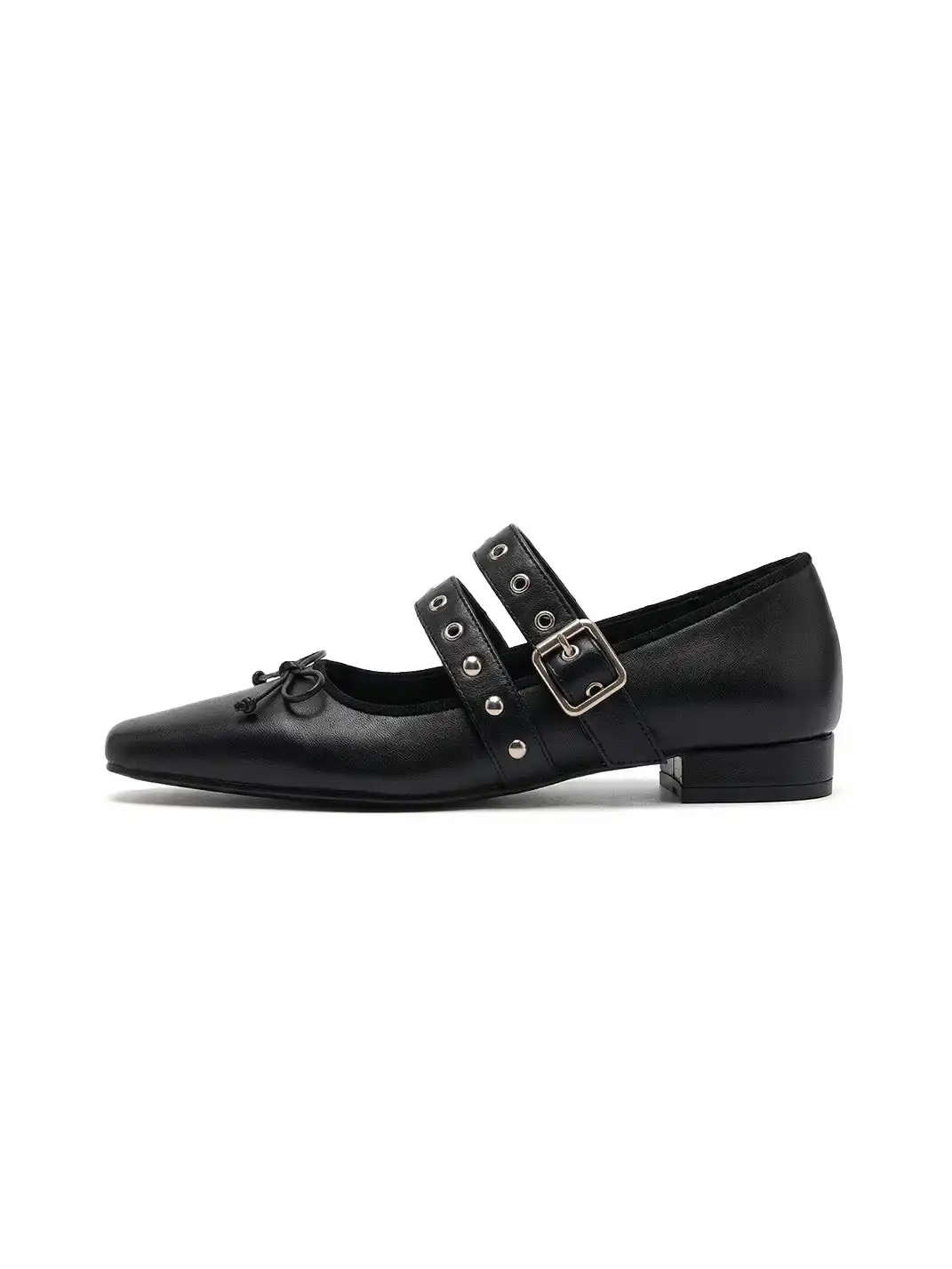 Mooreyu | Square-Toed Low-Cut Flat Shoes
