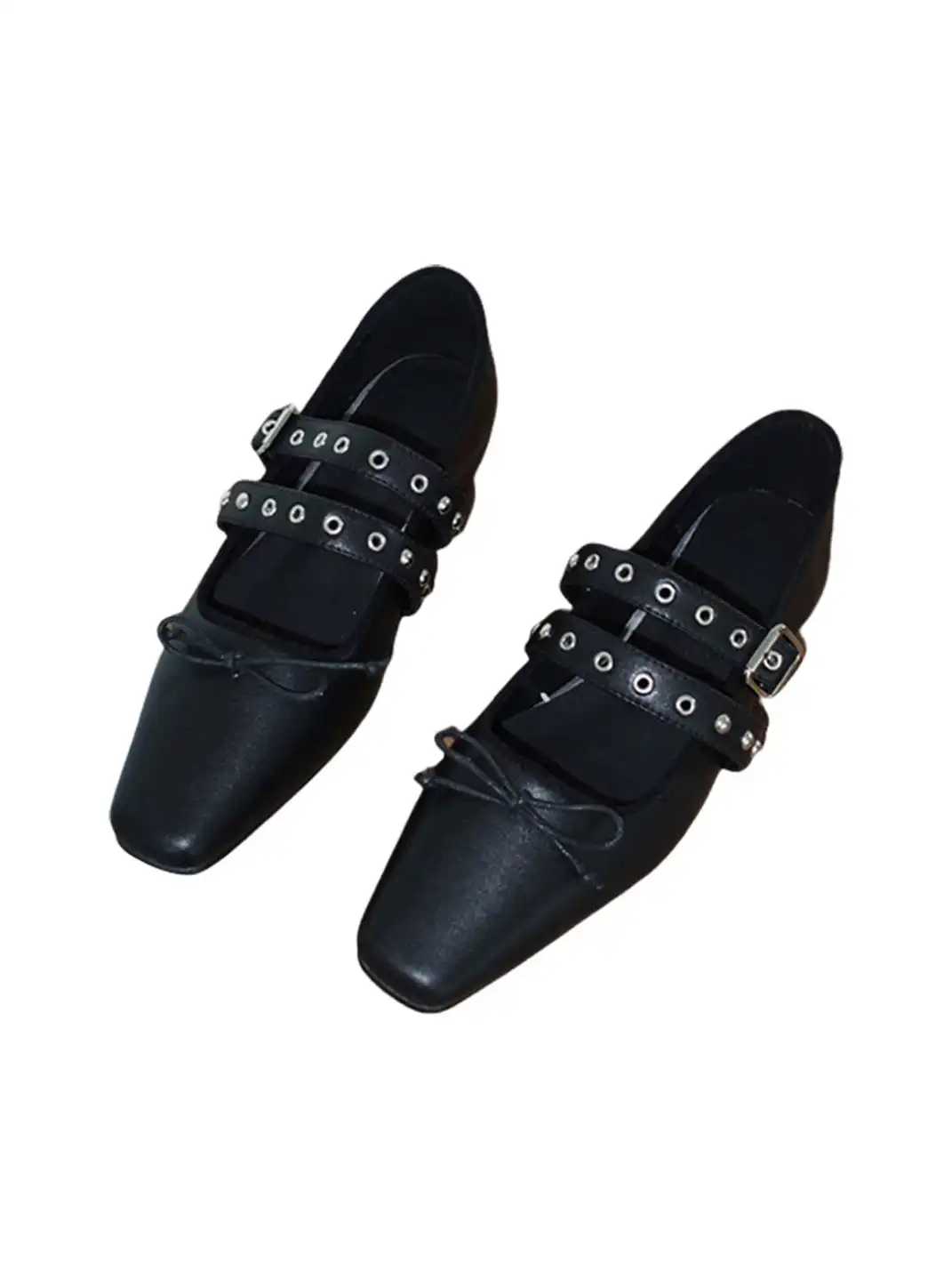 Mooreyu | Square-Toed Low-Cut Flat Shoes