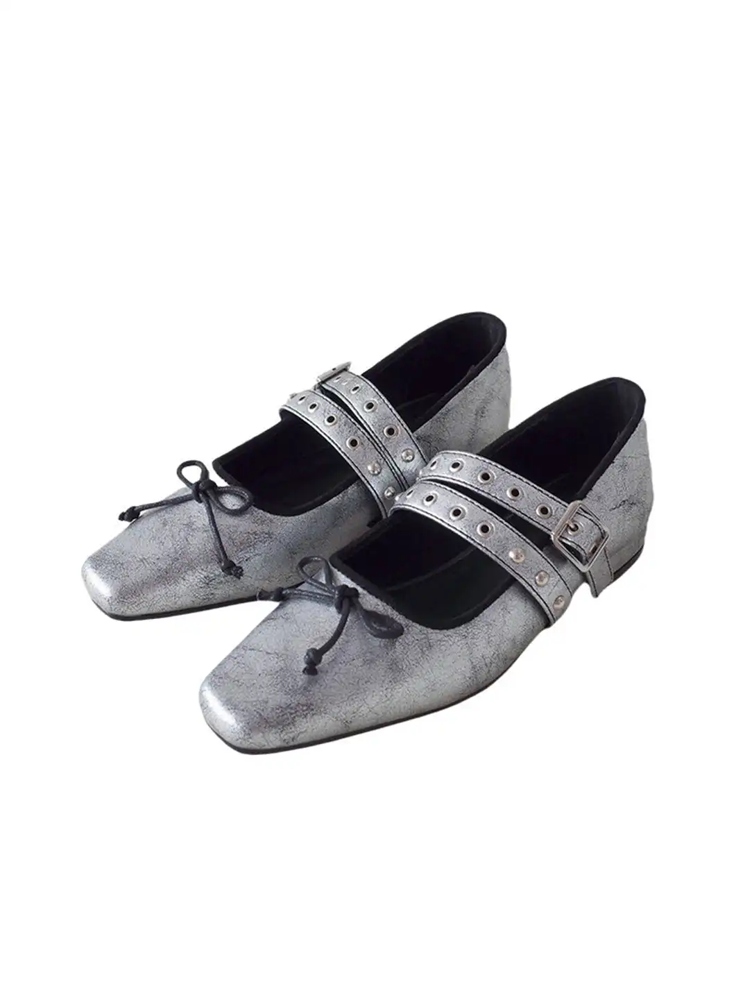 Mooreyu | Square-Toed Low-Cut Flat Shoes