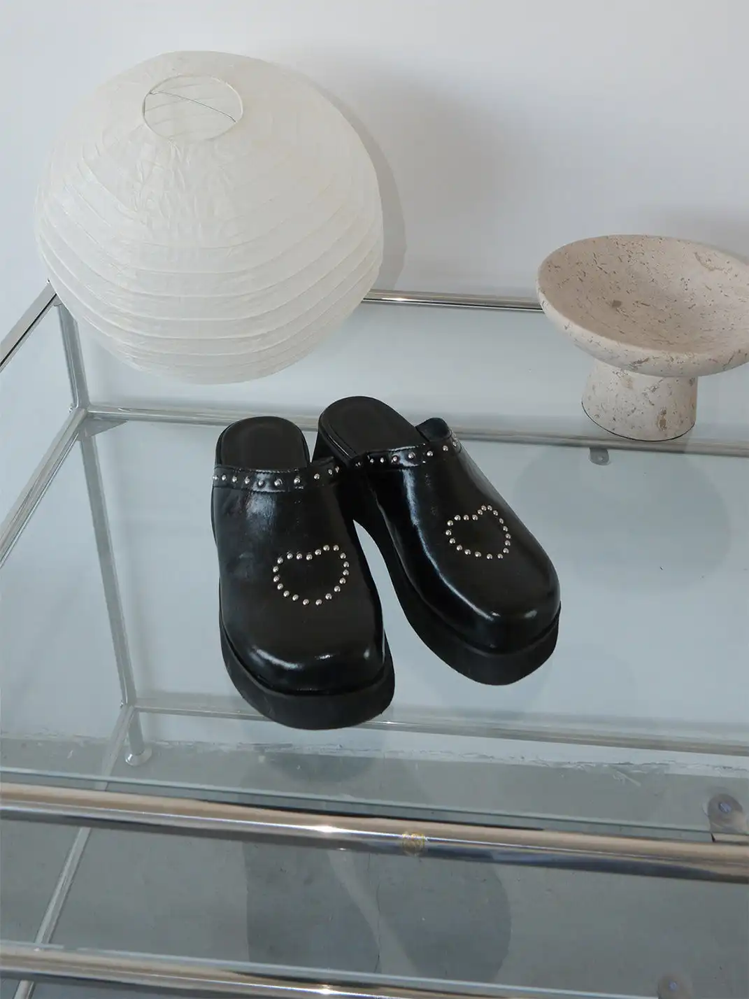 Mooreyu | Genuine Leather Platform Mules