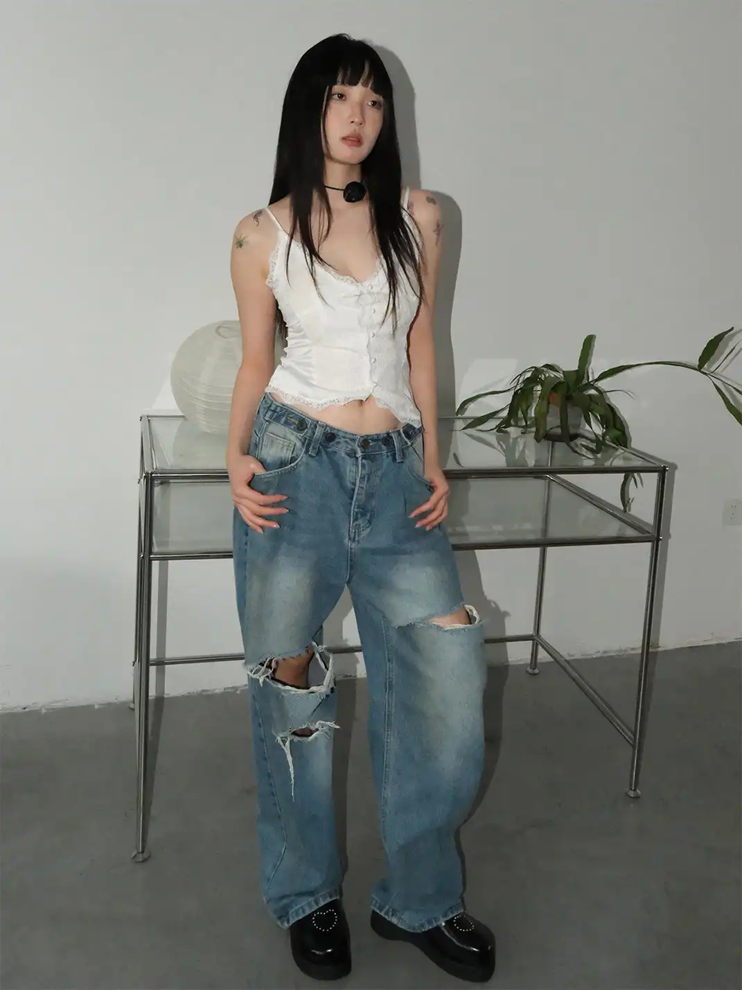 Mooreyu | Genuine Leather Platform Mules