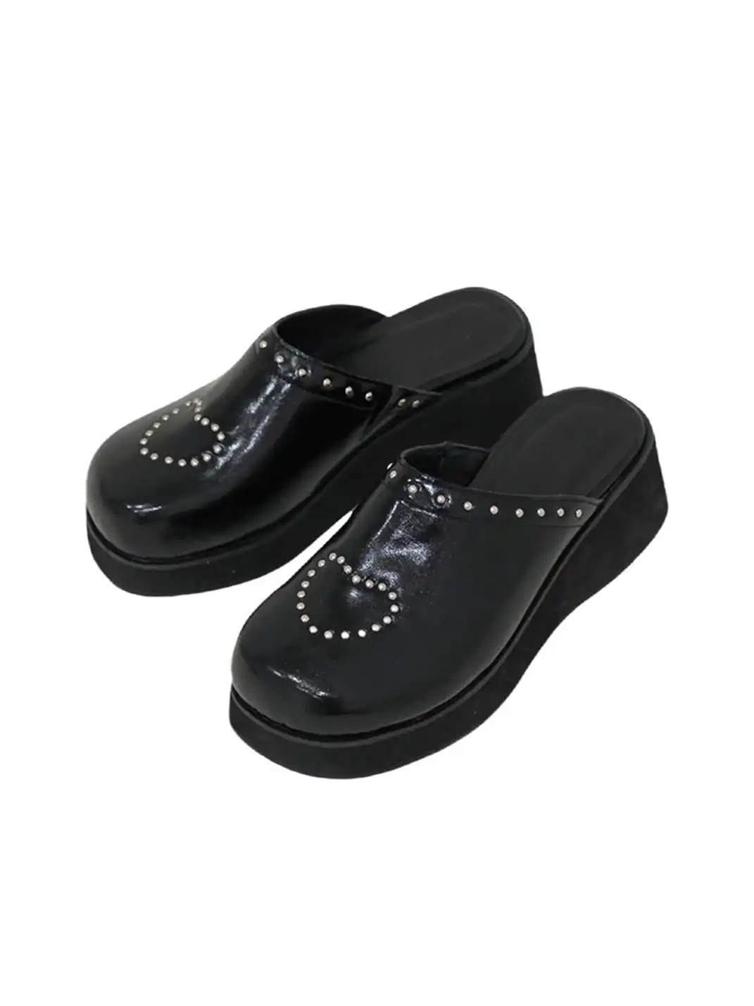 Mooreyu | Genuine Leather Platform Mules