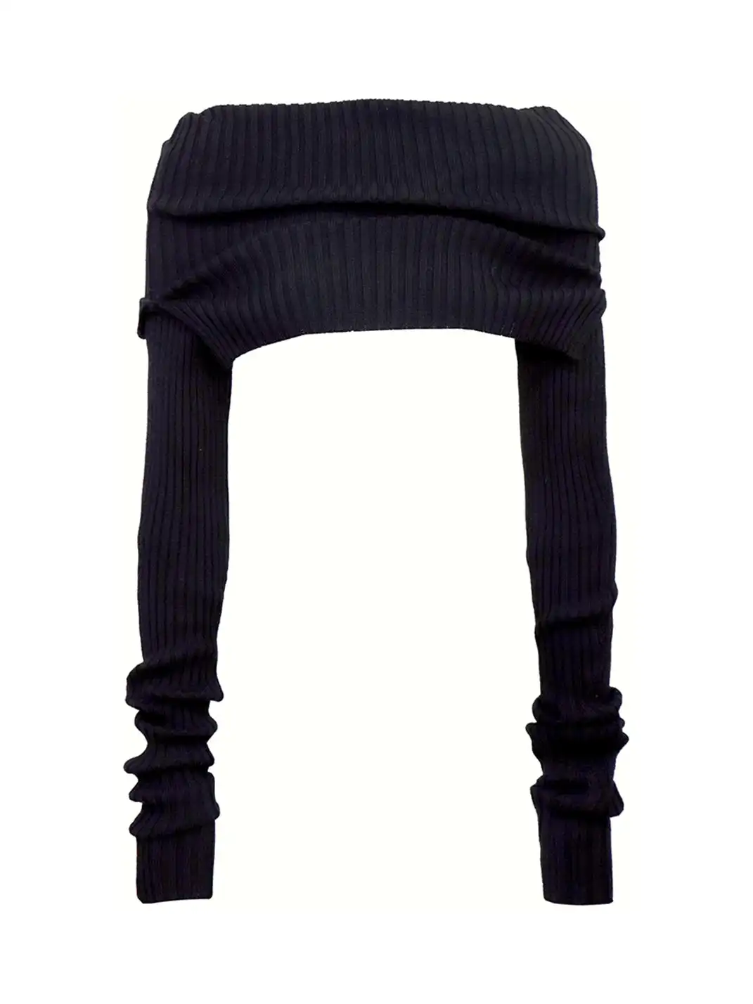 Flowers birds Market | Knitted Turtleneck Long-Sleeved Top