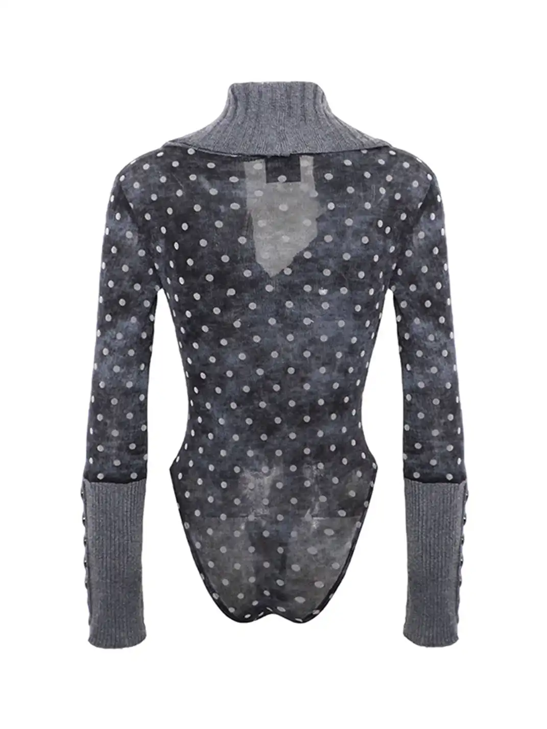 Flowers birds Market | Tie-Dye Polka Dot Patchwork Knitted Bodysuit