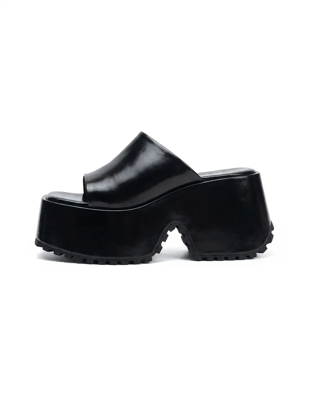 SISTER CURIE | Square-Toe Platform Denim Sandals