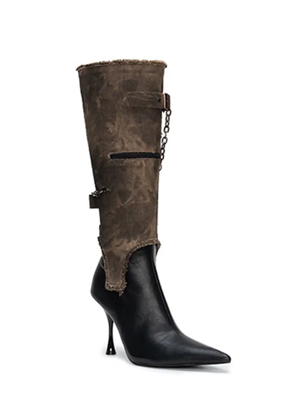 SISTER CURIE | Vintage Distressed Pointed-Toe Boots