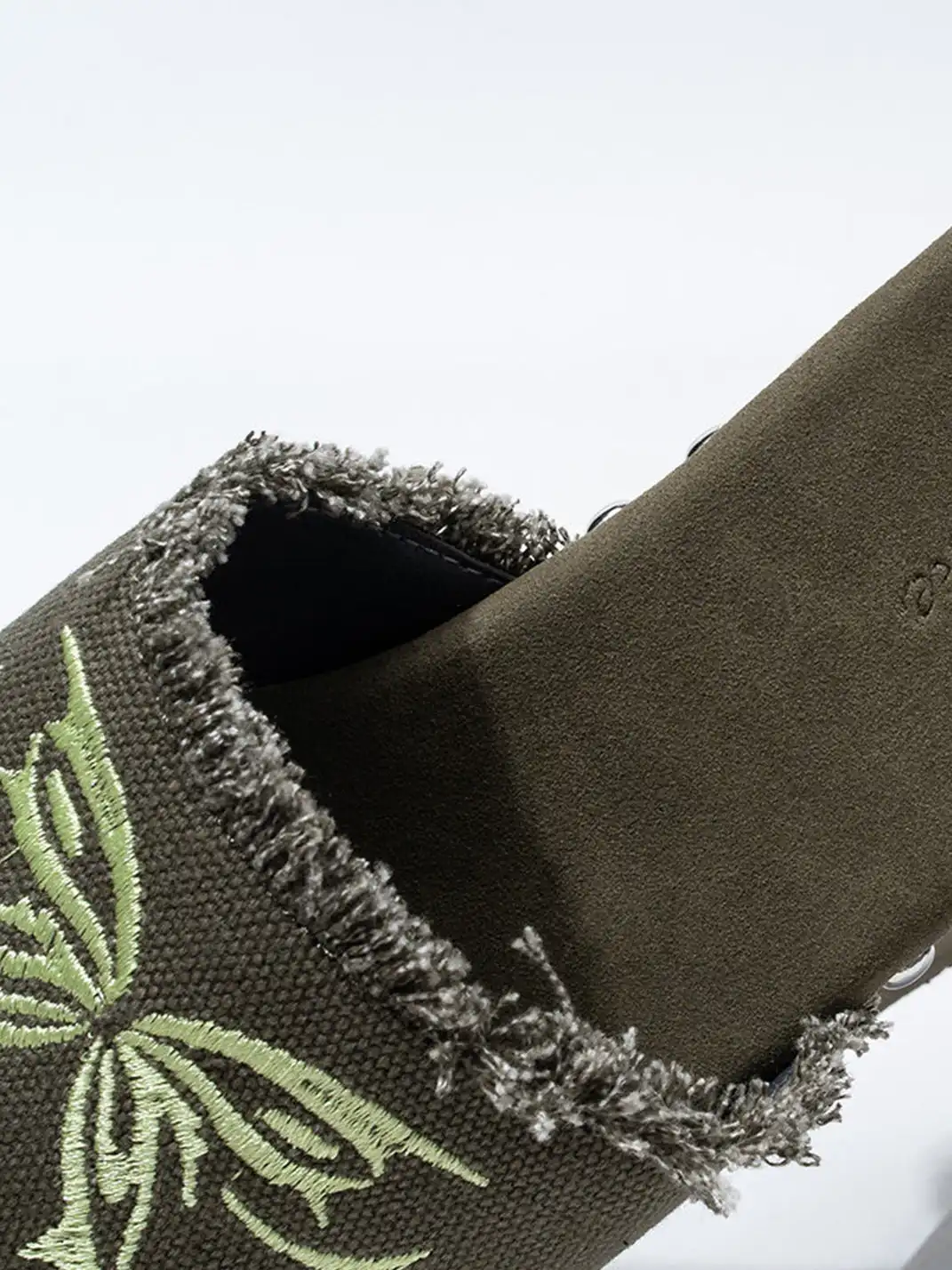 SISTER CURIE | Raw-Edged Embroidered Platform Sandals