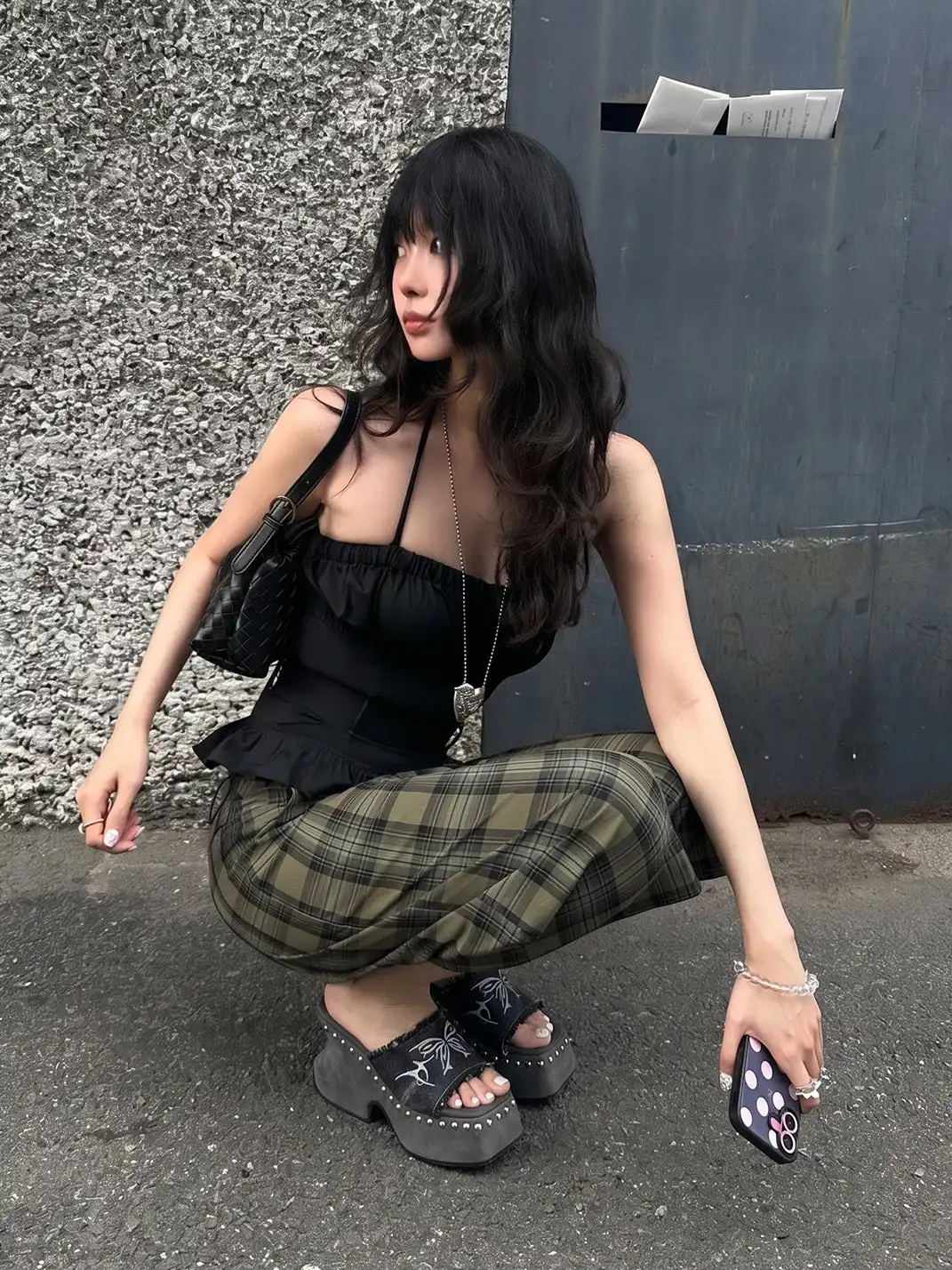SISTER CURIE | Raw-Edged Embroidered Platform Sandals