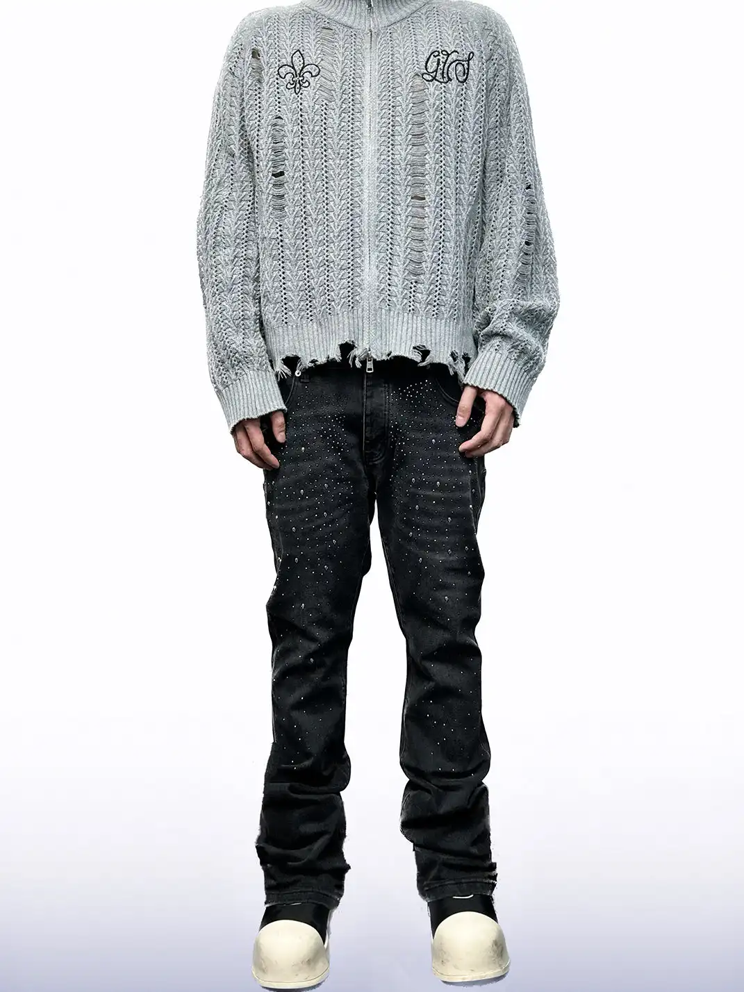 CandyCash | Retro Black Diamond Jeans