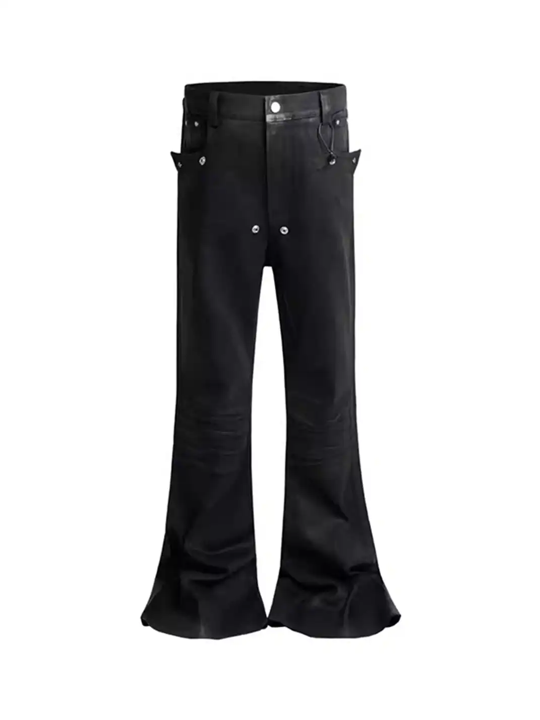 CandyCash | Wax-Coated Wrinkled Studded Jeans