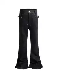 CandyCash | Wax-Coated Wrinkled Studded Jeans