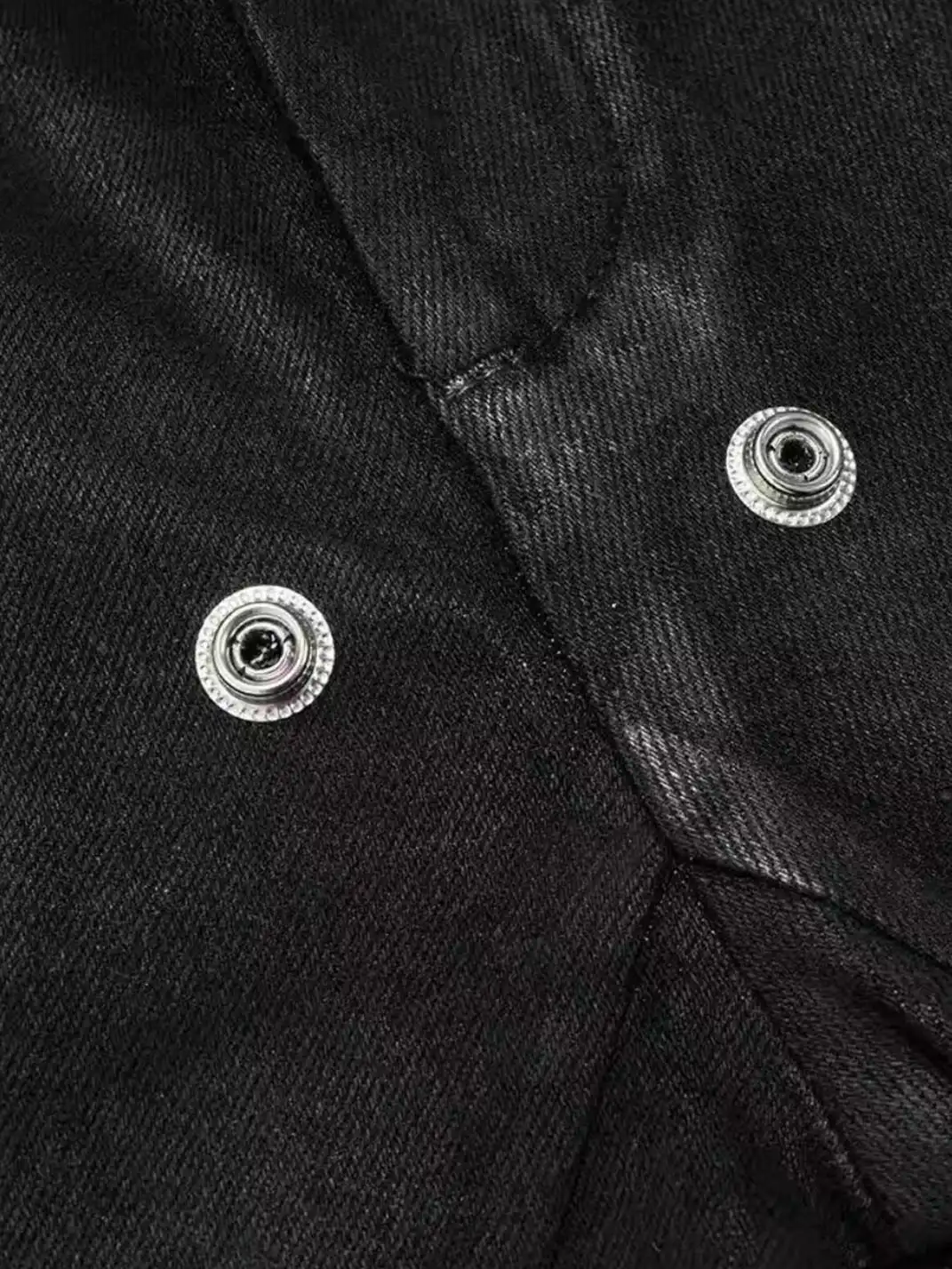 CandyCash | Wax-Coated Wrinkled Studded Jeans