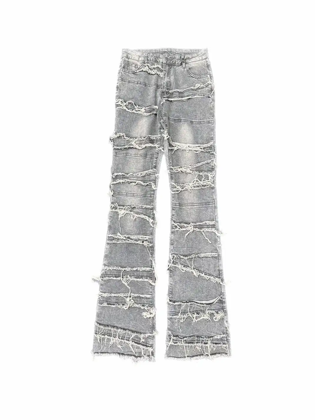 CandyCash | Ripped Fringed Jeans
