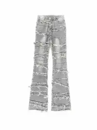 CandyCash | Ripped Fringed Jeans
