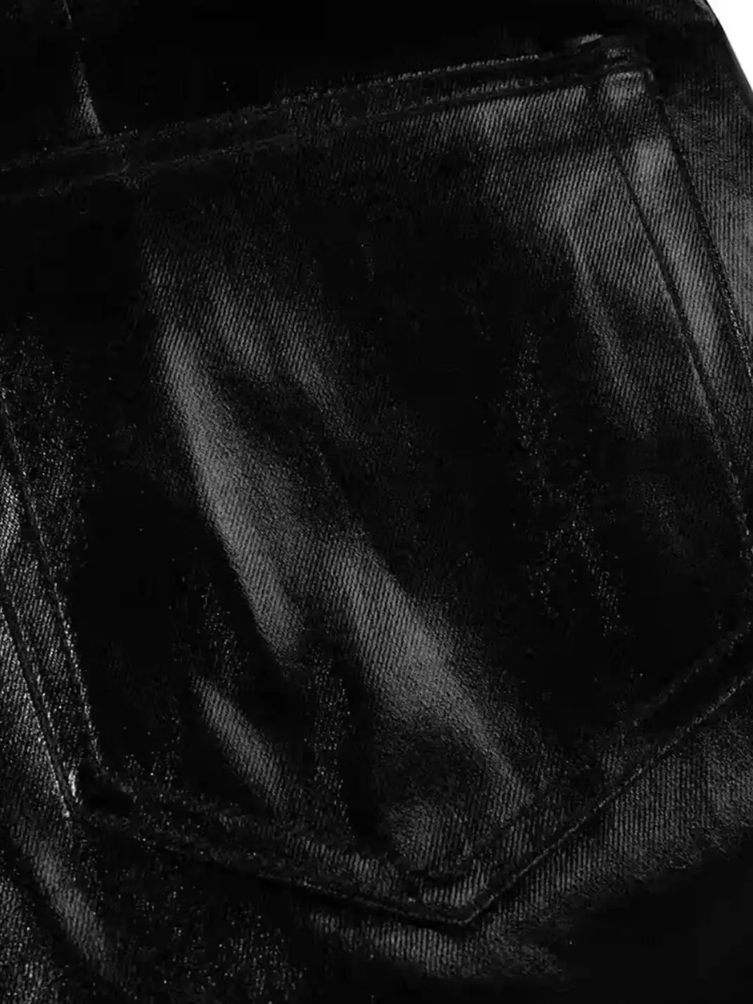 CandyCash | Glossy Patent Leather Flared Jeans