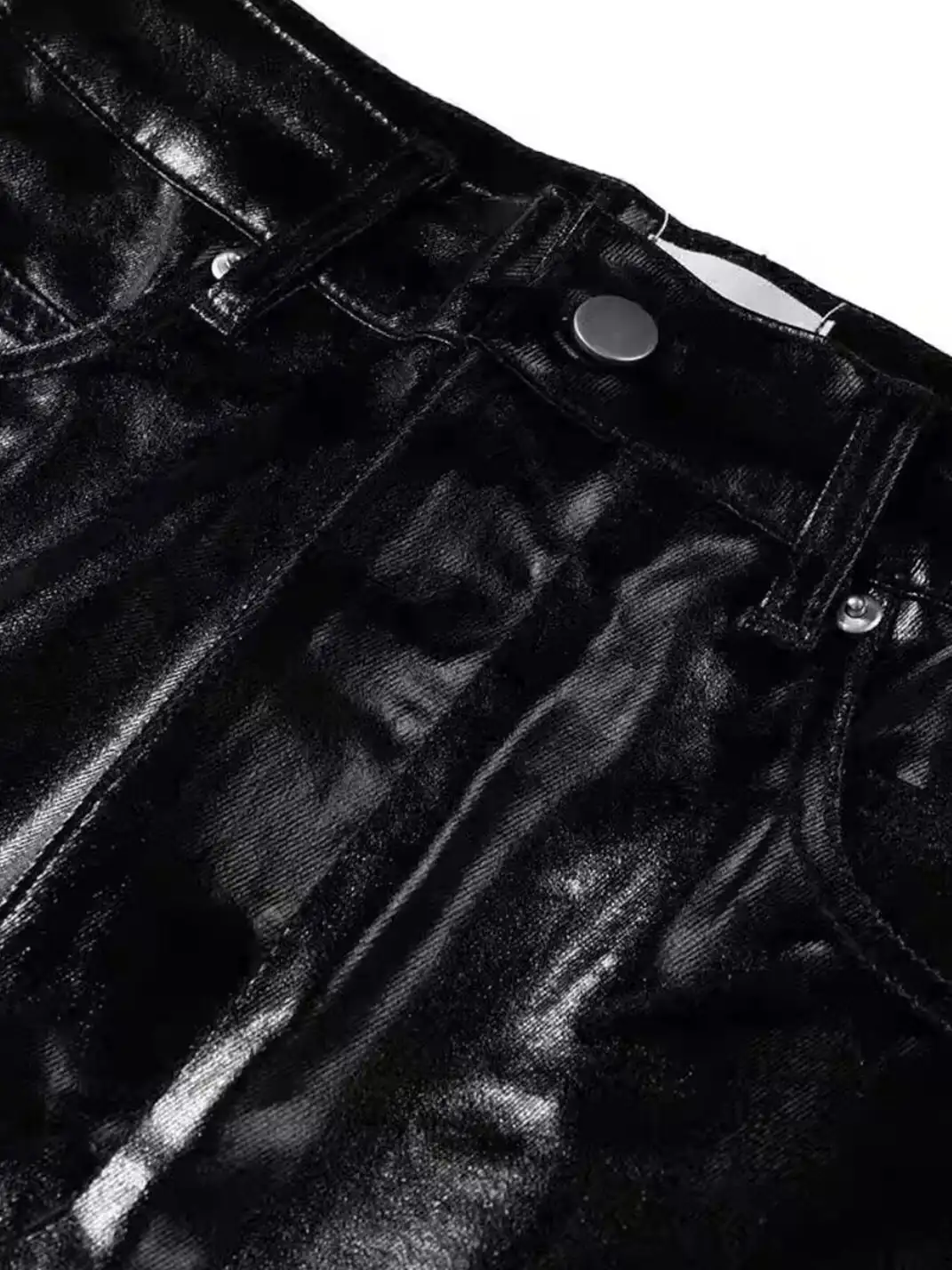 CandyCash | Glossy Patent Leather Flared Jeans