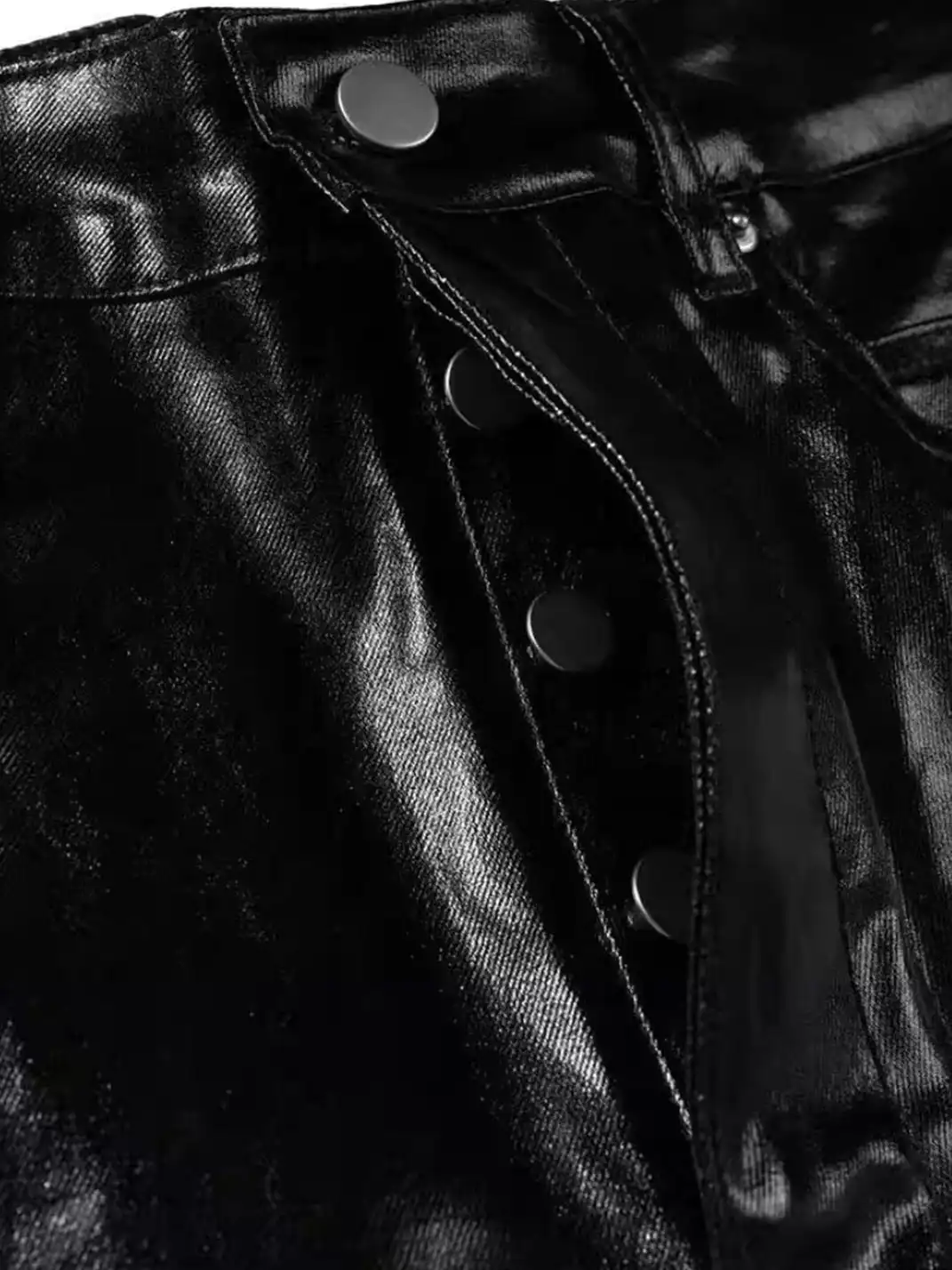 CandyCash | Glossy Patent Leather Flared Jeans