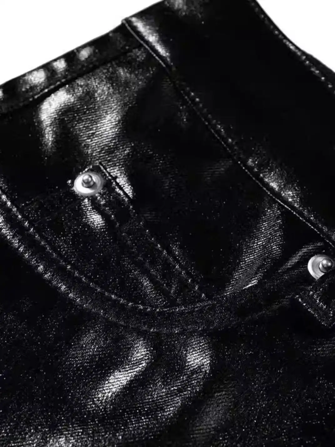 CandyCash | Glossy Patent Leather Flared Jeans