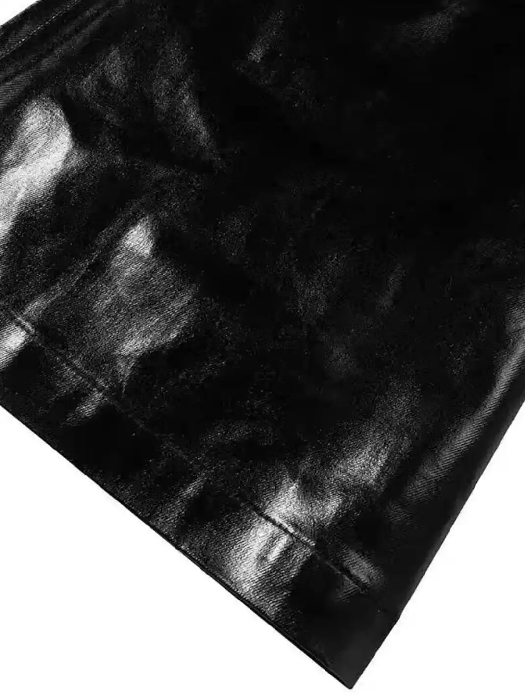 CandyCash | Glossy Patent Leather Flared Jeans