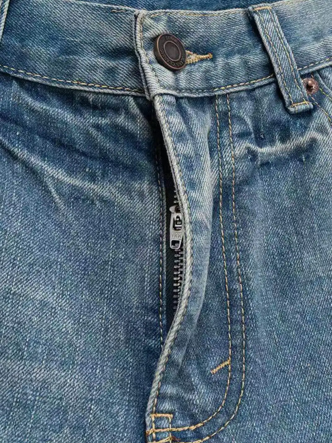 CandyCash | Distressed Washed Ice Blue Flared Jeans