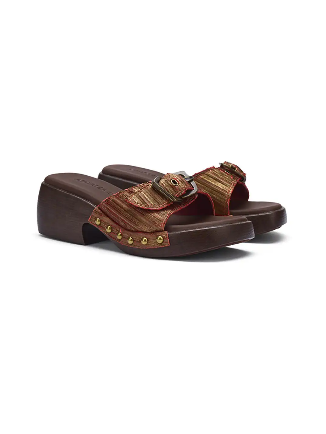 Arcadiagyal | Woven Top-Grain Cowhide Platform Sandals