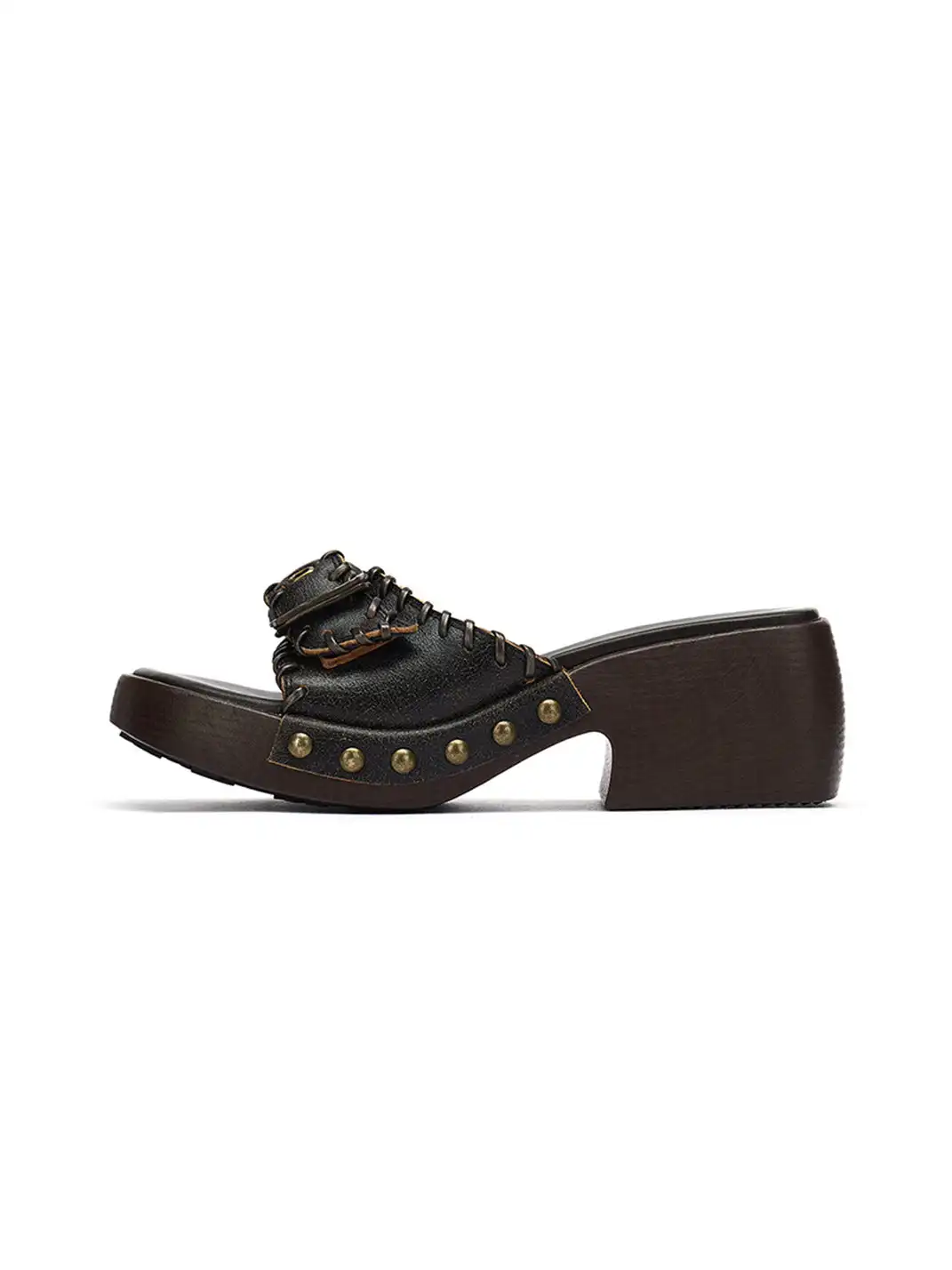 Arcadiagyal | Woven Top-Grain Cowhide Platform Sandals