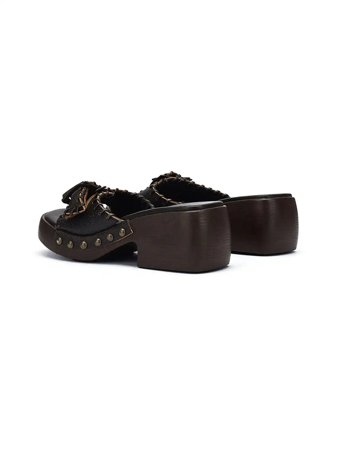 Arcadiagyal | Woven Top-Grain Cowhide Platform Sandals