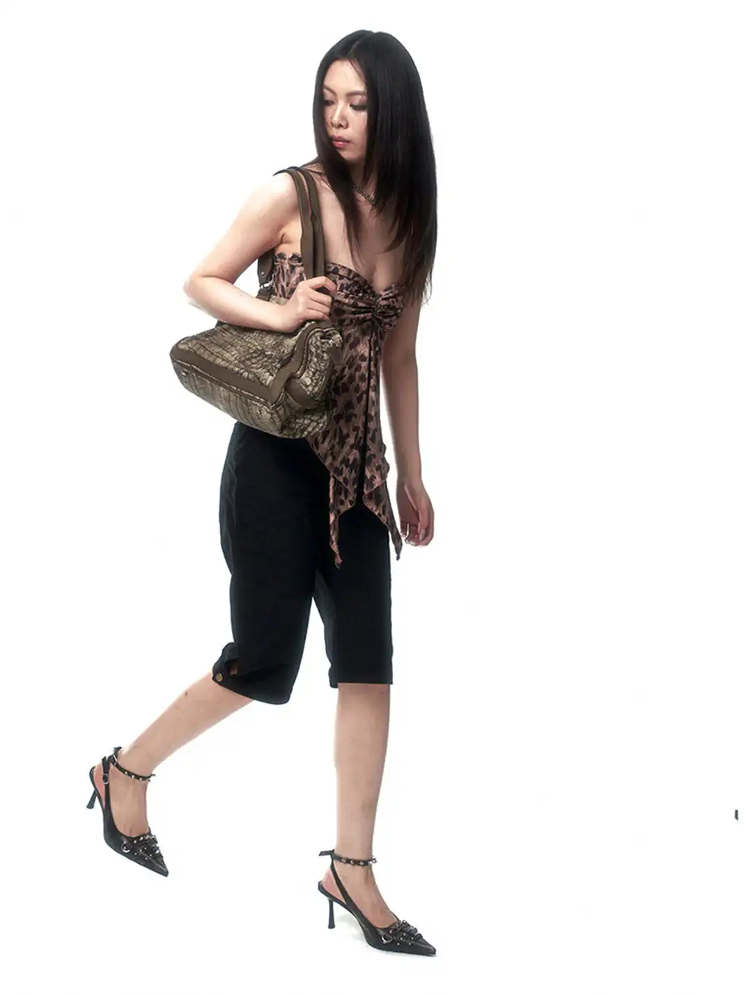 Arcadiagyal | Distressed Low-Cut High Heels