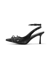 Arcadiagyal | Distressed Low-Cut High Heels