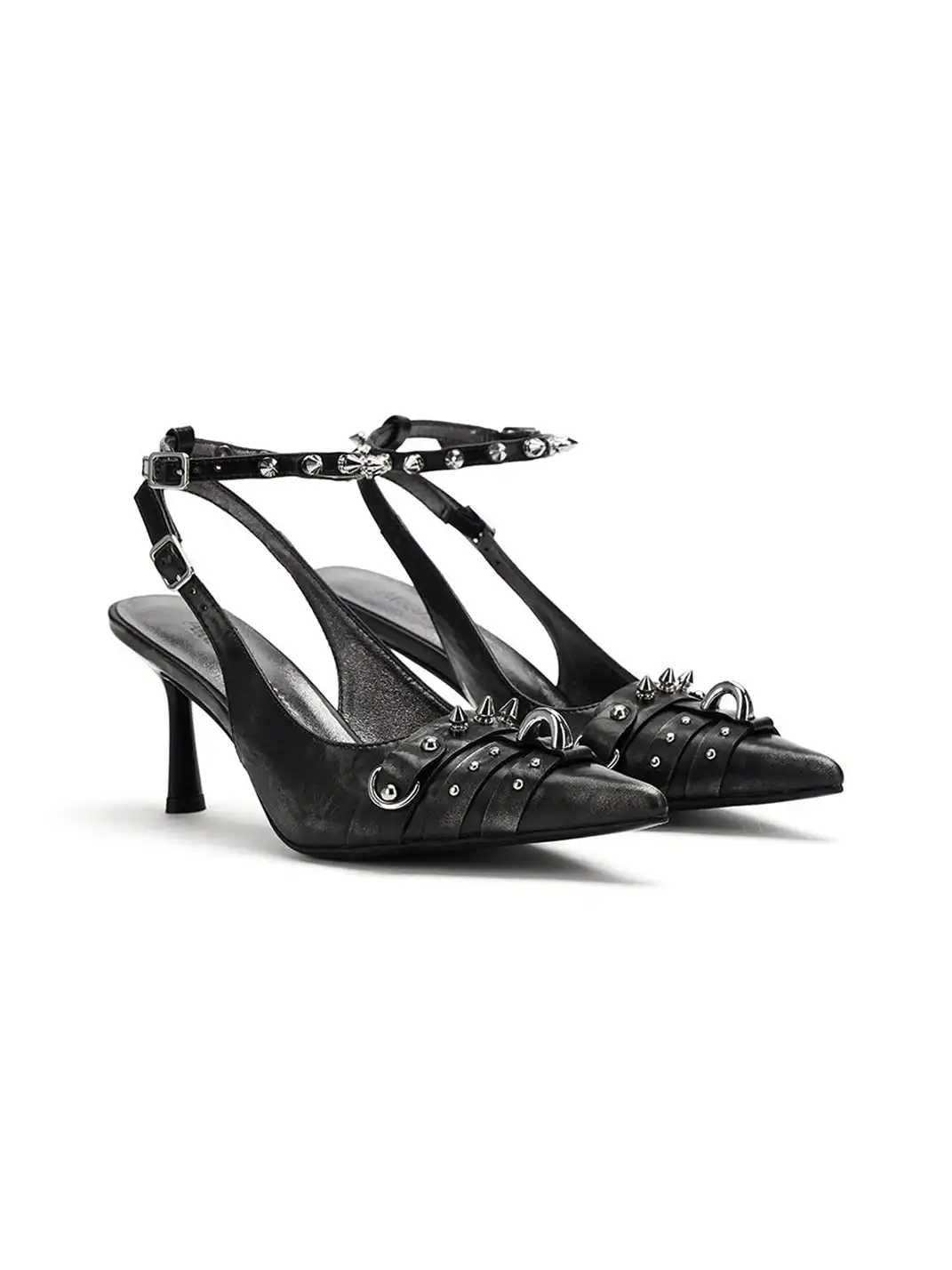 Arcadiagyal | Distressed Low-Cut High Heels