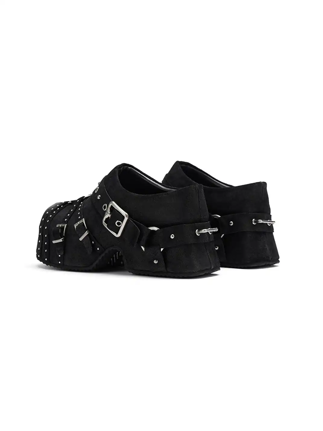 Arcadiagyal | Strappy Rivet Closed-Toe Slippers