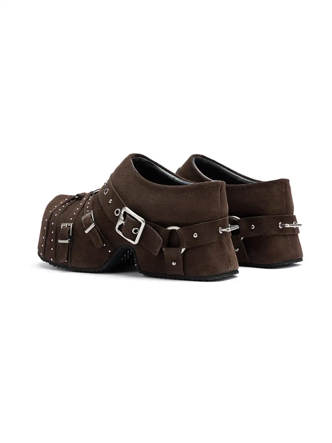 Arcadiagyal | Strappy Rivet Closed-Toe Slippers