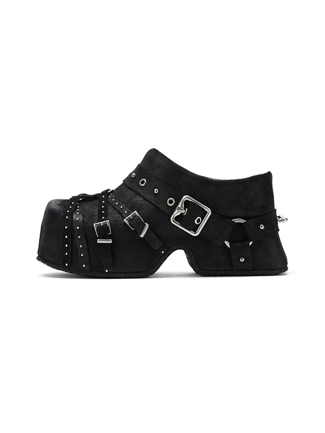 Arcadiagyal | Strappy Rivet Closed-Toe Slippers