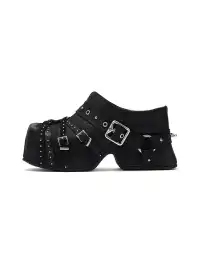 Arcadiagyal | Strappy Rivet Closed-Toe Slippers