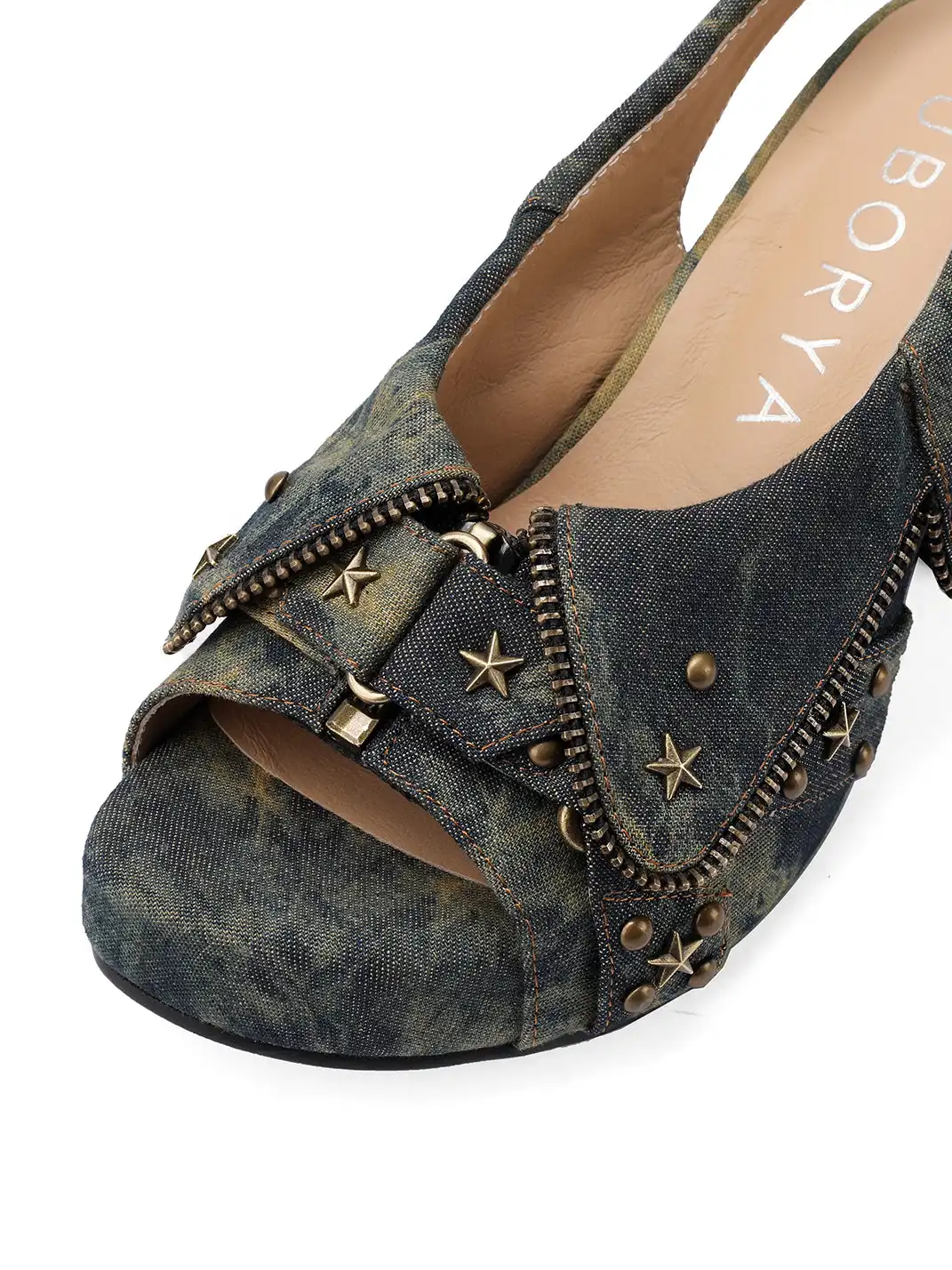 UBORYA | Cowboy Wasteland Peep-Toe High-Heeled Sandals