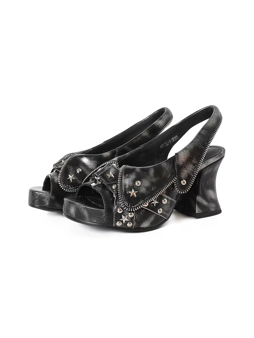 UBORYA | Cowboy Wasteland Peep-Toe High-Heeled Sandals