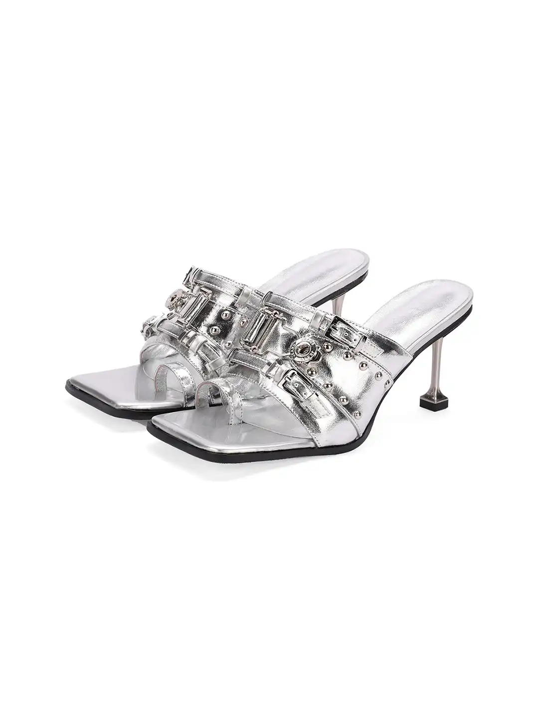 UBORYA | Metal Cutout High-Heeled Sandals