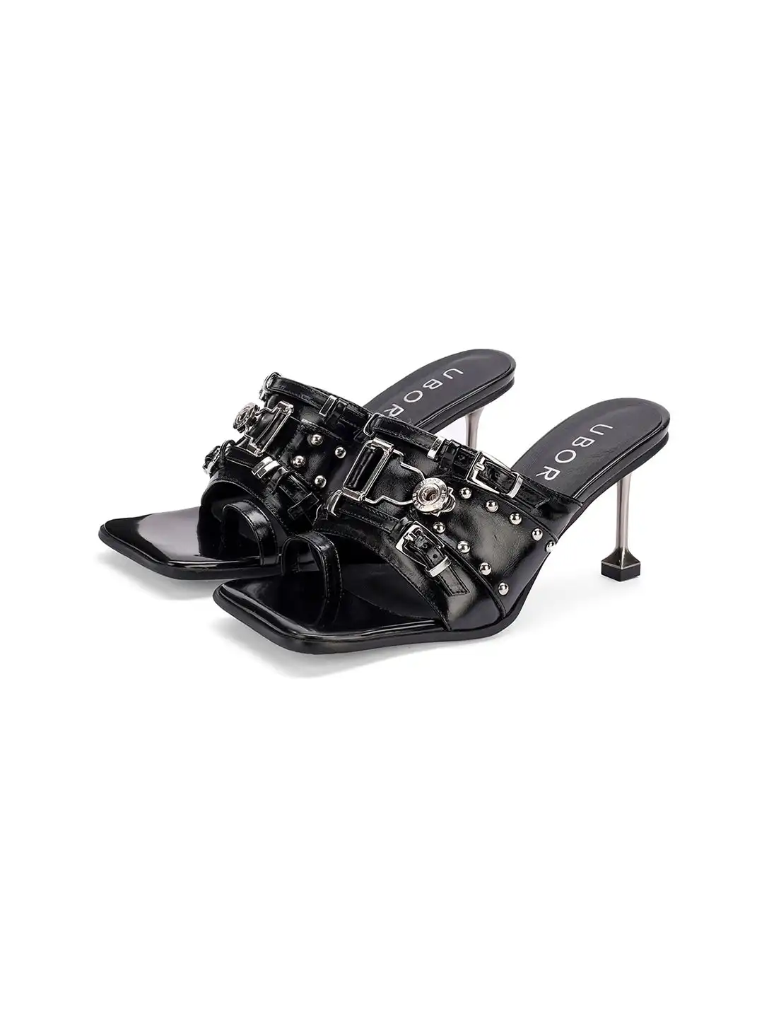 UBORYA | Metal Cutout High-Heeled Sandals