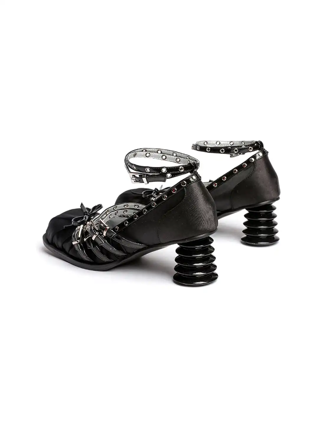 UBORYA | Strappy square-toe chunky heel Mary Jane shoes